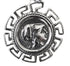 Alexander The Great Greek Key Pattern Coin Pendant